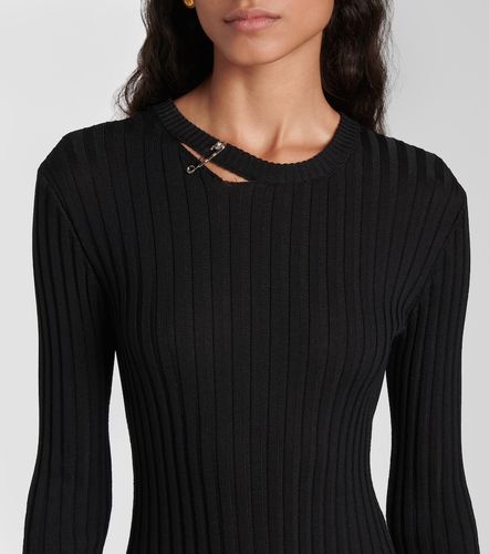 Minikleid Safety Pin aus Rippstrick - Versace - Modalova