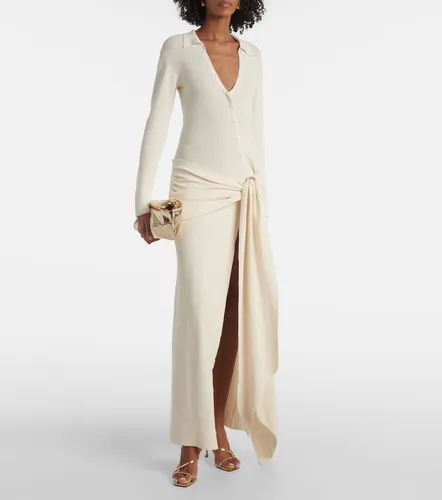 Saros draped cotton-blend maxi dress - Aya Muse - Modalova