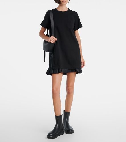 Abito corto in cotone con volant - Sacai - Modalova