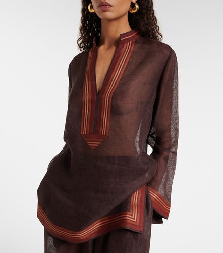 Caftán de lino transparente - Tory Burch - Modalova