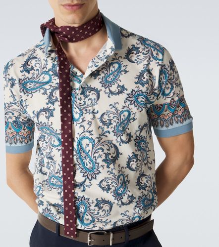Polo de piqué de algodón con paisley - Etro - Modalova