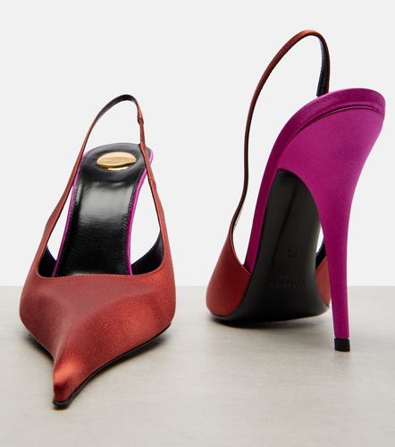 Deroche crepe satin slingback pumps - Saint Laurent - Modalova