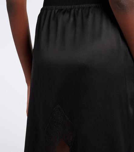 Falda lencera de satén de seda - Saint Laurent - Modalova
