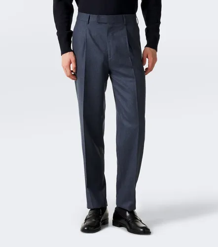 Zegna Wool flannel straight pants - Zegna - Modalova