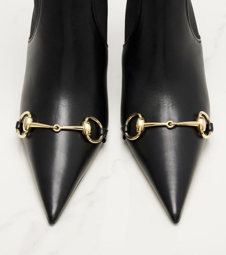 Botines Donna de piel con Horsebit - Gucci - Modalova