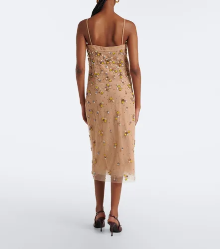 Vestido de cóctel adornado con encaje - Costarellos - Modalova
