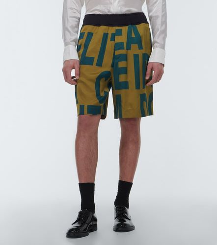 Printed mid-rise jersey shorts - Dries Van Noten - Modalova
