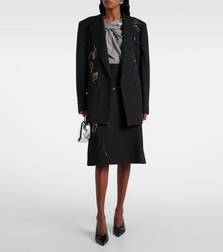 Sequined wool pencil skirt - Jacques Wei - Modalova