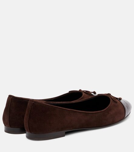 Cap Toe croc-effect suede ballet flats - Tory Burch - Modalova