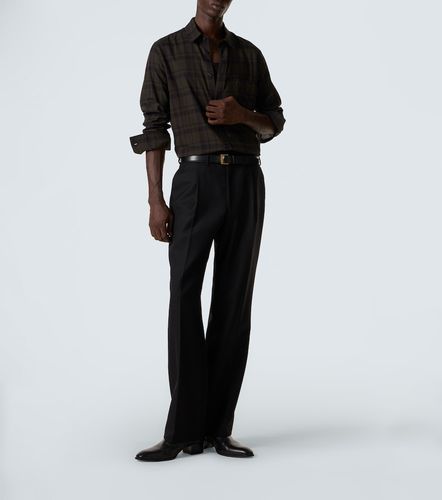 Cassandre checked cotton flannel shirt - Saint Laurent - Modalova