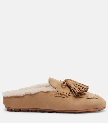 H693 shearling-lined leather mules - Hogan - Modalova