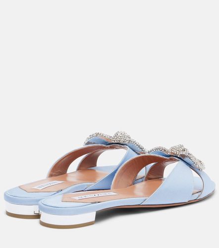 Pantoletten Very Bow Tie mit Kristallen - Aquazzura - Modalova