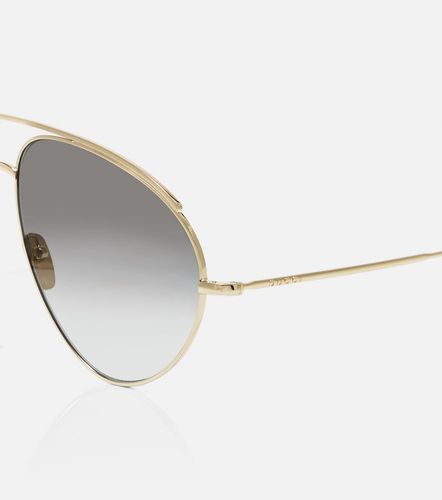 Occhiali da sole aviator oversize - Gucci - Modalova