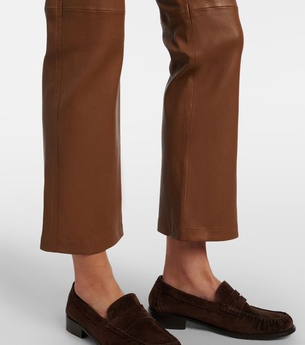Pantaloni bootcut cropped in pelle - Joseph - Modalova
