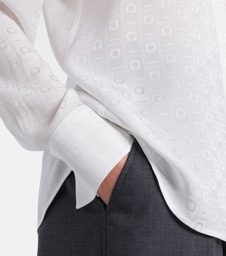 Camicia Gancini in crêpe di seta - Ferragamo - Modalova