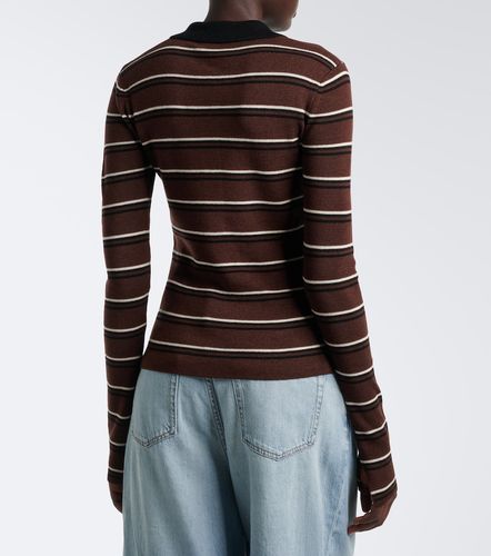 Ganni Striped wool polo sweater - Ganni - Modalova
