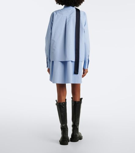 Camicia in popeline di misto cotone a righe - Sacai - Modalova