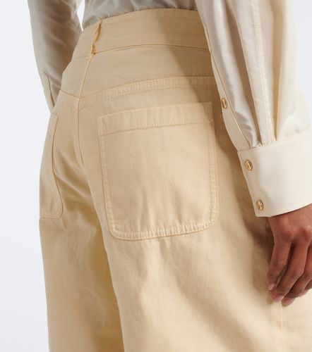 Pantaloni a gamba larga in cotone - Moncler - Modalova