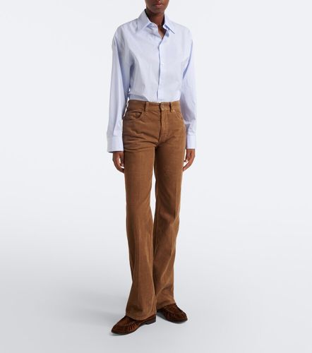 Pantaloni flared 70's in velluto di cotone a coste - Saint Laurent - Modalova