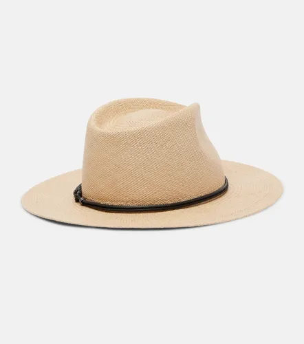 Sombrero fedora de paja con cuentas Monili - Brunello Cucinelli - Modalova