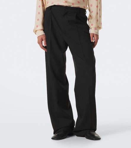 Pantalones anchos de lana plisados - Dries Van Noten - Modalova