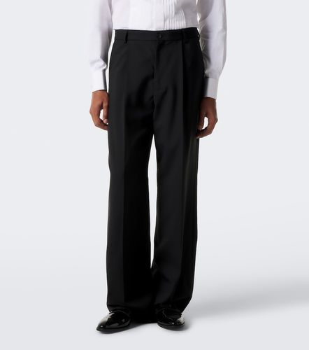 Pantaloni a gamba larga in lana plissé - Dries Van Noten - Modalova