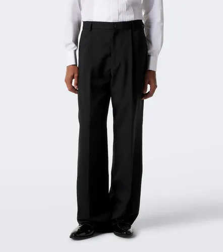 Pleated wool wide-leg pants - Dries Van Noten - Modalova