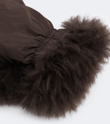 Shearling-trimmed down mittens - Yves Salomon - Modalova