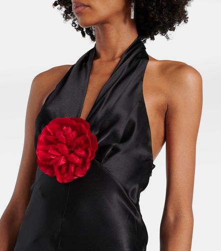 Vestido largo de satén de seda adornado - Rodarte - Modalova