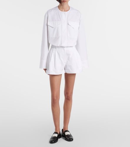 Camisa cropped de popelín de algodón con logo - Givenchy - Modalova