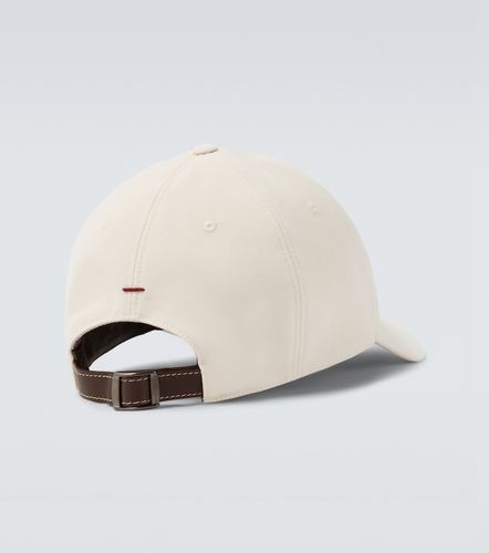 Gorra en gabardina de algodón con logo - Brunello Cucinelli - Modalova