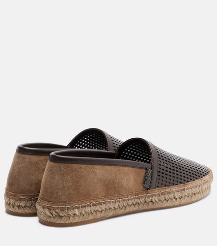 Espadrillas Monili in pelle e suede - Brunello Cucinelli - Modalova