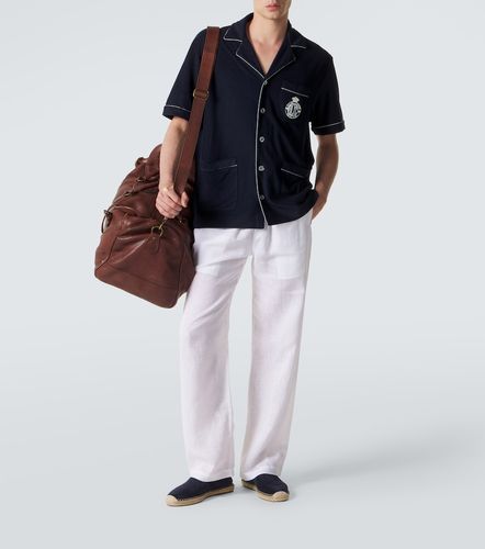 Camisa de rizo de algodón y seda bordada - Ralph Lauren Purple Label - Modalova
