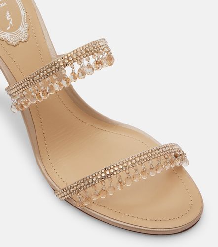 Chandelier embellished satin mules - Rene Caovilla - Modalova