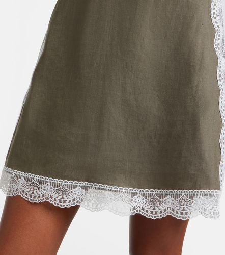 Vestido corto Amalina de lino con encaje - Staud - Modalova