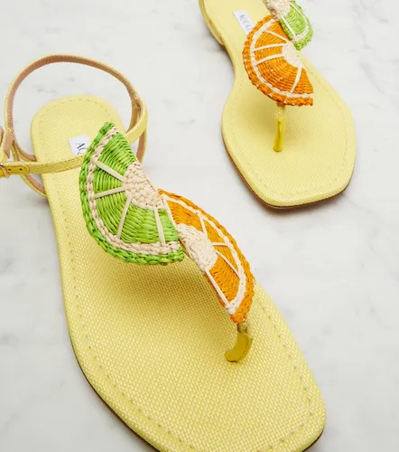 Citrus Sugar raffia slingback sandals - Aquazzura - Modalova