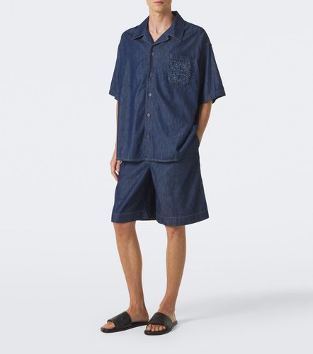 Camicia Anagram in chambray di cotone - Loewe - Modalova