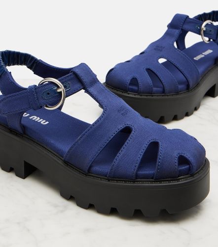Sandali slingback con plateau - Miu Miu - Modalova