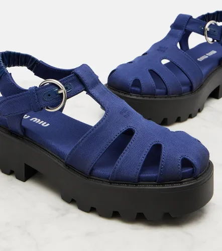 Miu Miu Platform slingback sandals - Miu Miu - Modalova