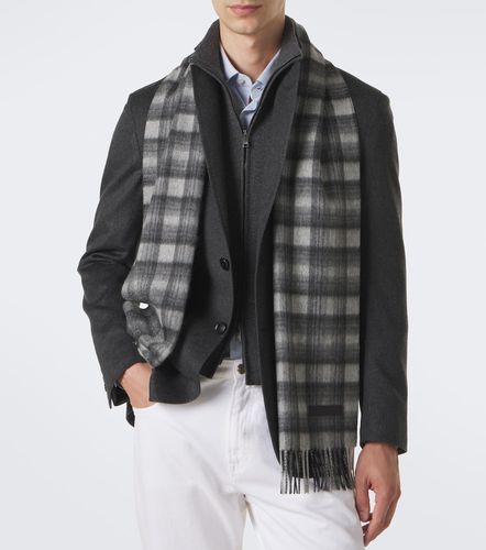 Bufanda de cachemir a cuadros con flecos - Zegna - Modalova