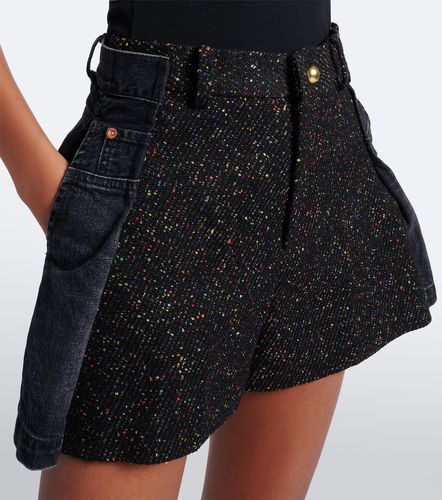 Shorts de denim en mezcla de lana, algodón y seda - Sacai - Modalova