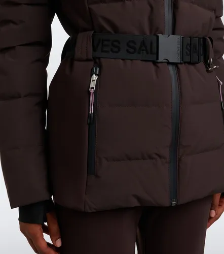 Belted shearling-trimmed ski jacket - Yves Salomon - Modalova
