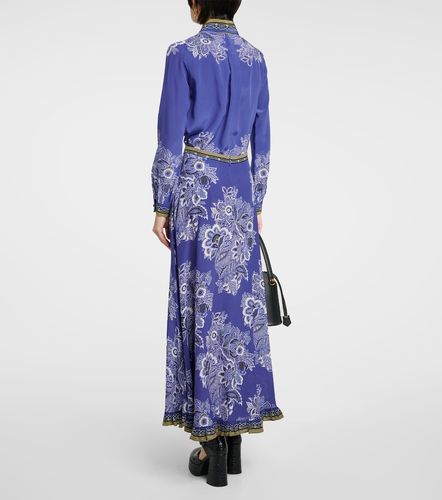 Gonna lunga in seta con stampa floreale - Etro - Modalova