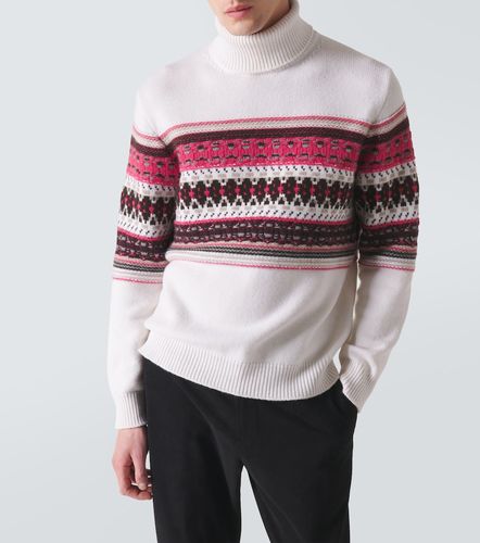 Pullover in cashmere a collo alto intarsia - Zegna - Modalova