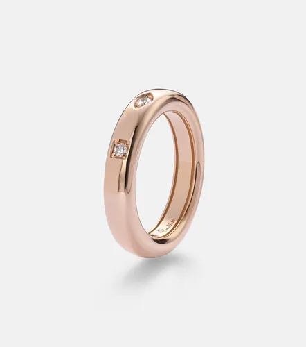 Iconica Extra Slim 18kt rose ring with diamonds - Pomellato - Modalova