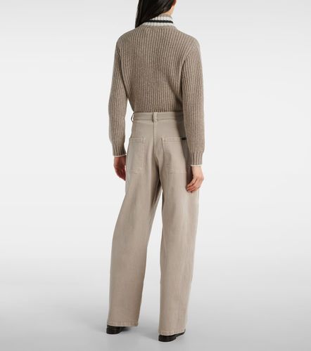 Jeans a gamba larga e vita media - Brunello Cucinelli - Modalova