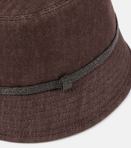 Cappello da pescatore in denim con monili - Brunello Cucinelli - Modalova