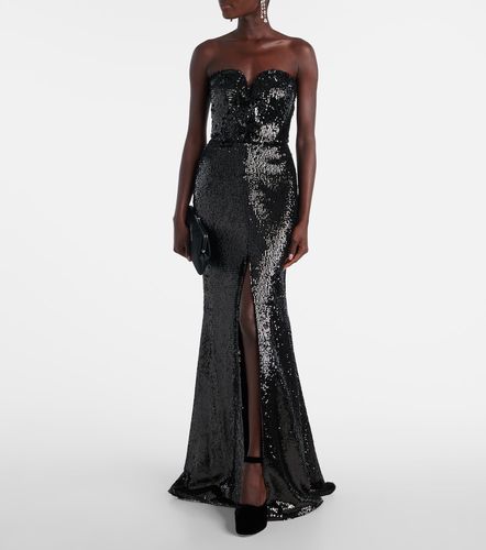 Sequined strapless silk-blend gown - Elie Saab - Modalova