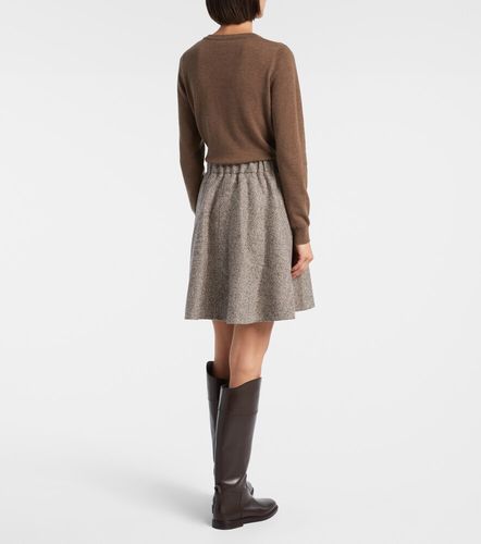 High-rise wool-blend miniskirt - Brunello Cucinelli - Modalova