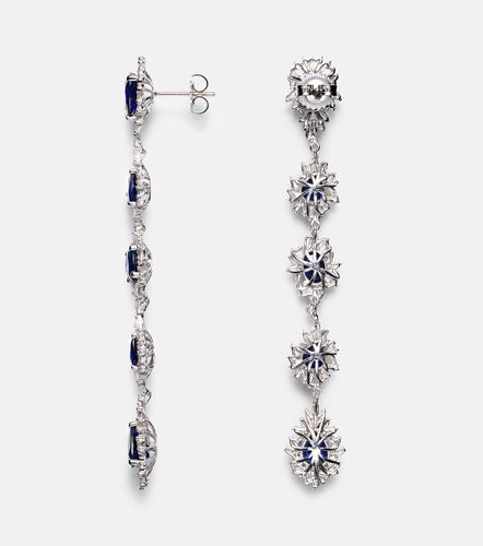 Orecchini in bianco 18kt con zaffiri e diamanti - Suzanne Kalan - Modalova